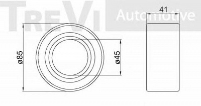TREVI AUTOMOTIVE wb1232 -  Комплект подшипника ступицы колеса